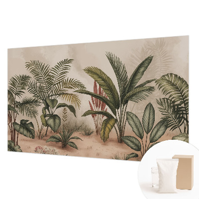 Papier peint panoramique chambre avec un motif végétal