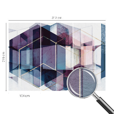 Papier peint panoramique enfant Geometrické kocky