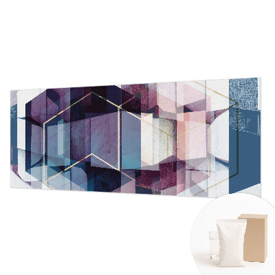 Papier peint panoramique enfant avec un motif de cubes géométriques