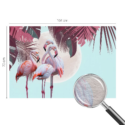 Papier peint panoramique tendance avec un motif d'oiseaux exotiques