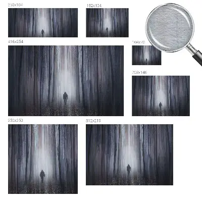 Papier peint photographique sur tissu non tissé Le silence de la forêt
