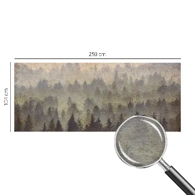 Papier peint photo sur tissu non tissé brouillard forestier