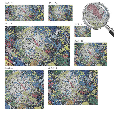 Papier peint photographique salon avec un motif de tourbillons végétaux