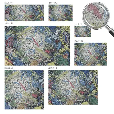 Papier peint intissé imprimé Tourbillons végétaux