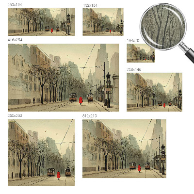 Poster mural panoramique Mestská symetria