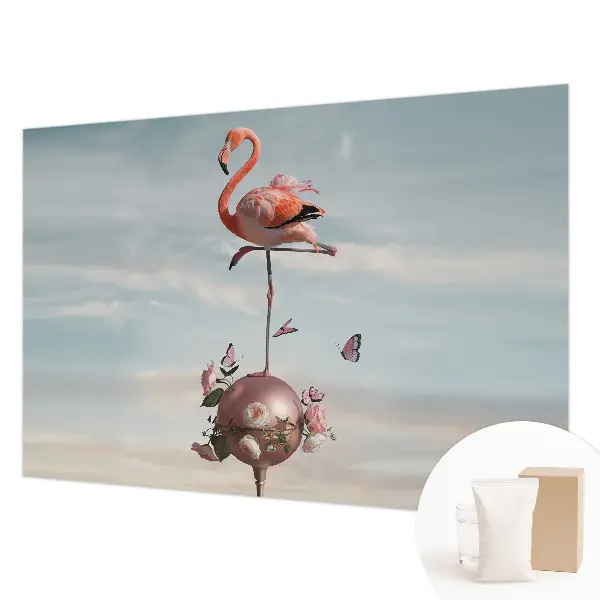 Papier peint photo sur tissu non tissé Flamant rose élégant