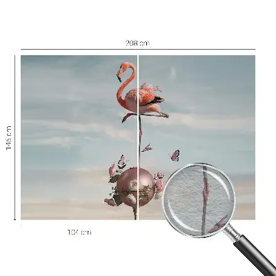 Papier peint photo sur tissu non tissé Flamant rose élégant