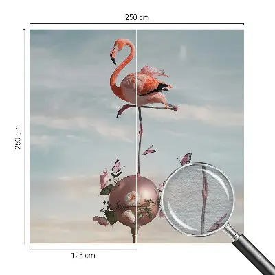 Papier peint photo sur tissu non tissé Flamant rose élégant