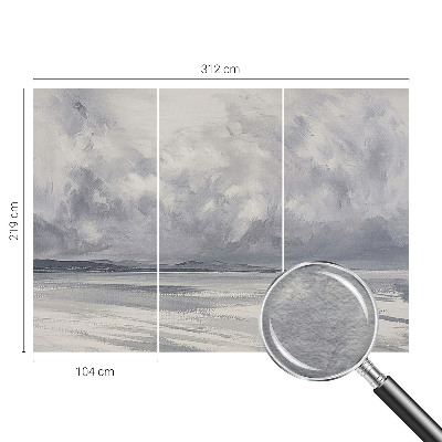 Papier peint panoramique sur mesure Búrka na obzore