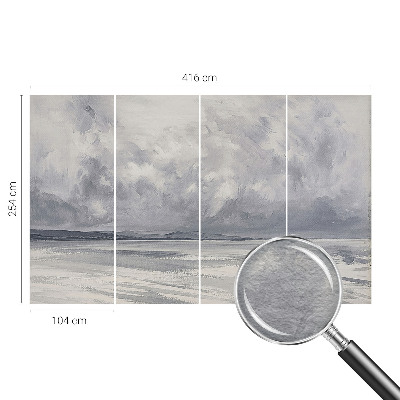 Papier peint panoramique sur mesure avec le motif « Búrka na obzore »