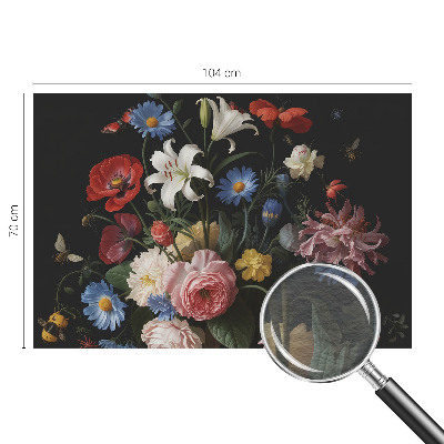 Papier peint panoramique moderne Kvety s hmyzom