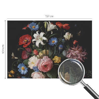 Papier peint panoramique moderne Kvety s hmyzom