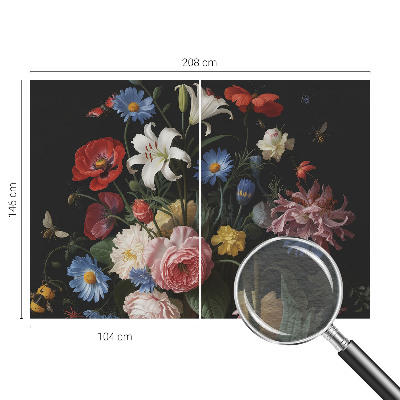 Papier peint panoramique moderne Kvety s hmyzom