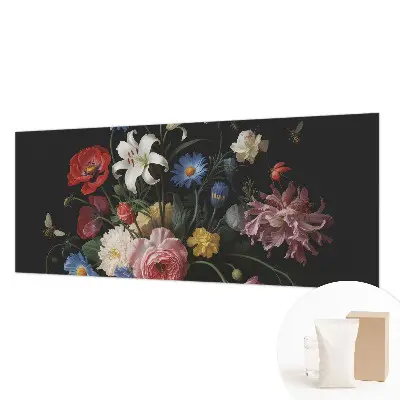 Papier peint intissé Fleurs avec des insectes