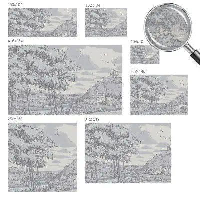 Papier peint intissé imprimé paysage de conte de fées