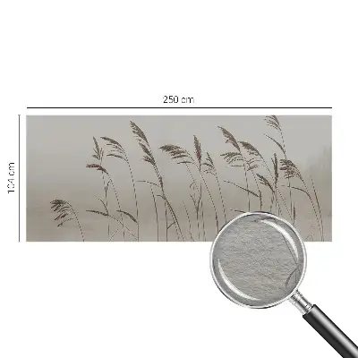Papier peint photographique sur tissu non tissé Des herbes dans le brouillard