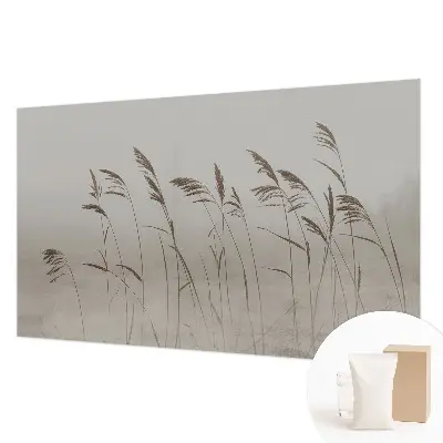 Papier peint photographique sur tissu non tissé Des herbes dans le brouillard