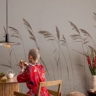 Papier peint panoramique chambre adulte Trávy v hmle