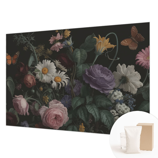 Papier peint panoramique facile à poser à motif floral élégant