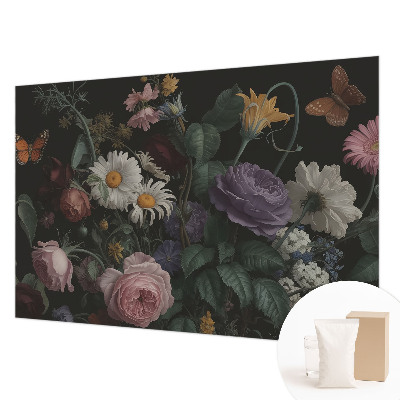 Papier peint panoramique facile à poser à motif floral élégant