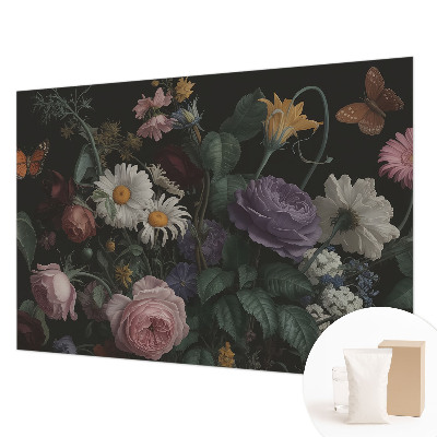 Papier peint panoramique facile à poser à motif floral élégant