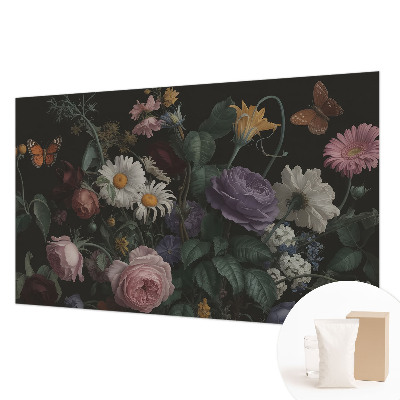 Papier peint panoramique facile à poser à motif floral élégant
