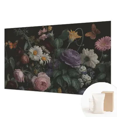 Papier peint photo imprimé sur tissu non tissé élégance florale