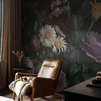 Papier peint photo imprimé sur tissu non tissé élégance florale