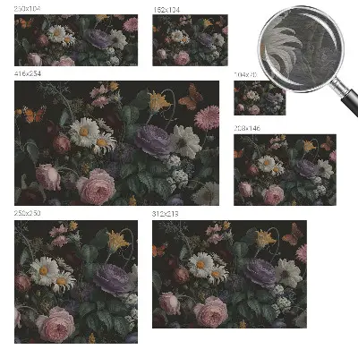 Papier peint photo imprimé sur tissu non tissé élégance florale