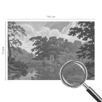 Papier peint panoramique intissé moderne avec un motif de paysage naturel