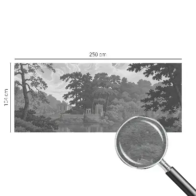 Papier peint panoramique intissé moderne avec un motif de paysage naturel