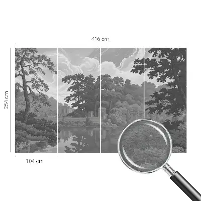 Papier peint photographique sur tissu non tissé paysage naturel