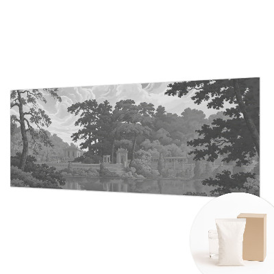 Papier peint panoramique intissé moderne avec un motif de paysage naturel