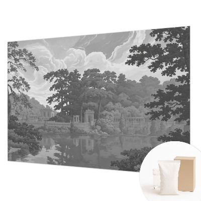 Papier peint panoramique intissé moderne avec un motif de paysage naturel