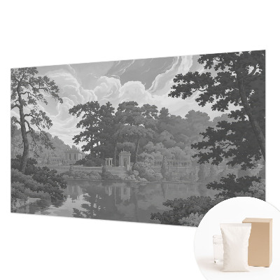 Papier peint panoramique intissé moderne avec un motif de paysage naturel