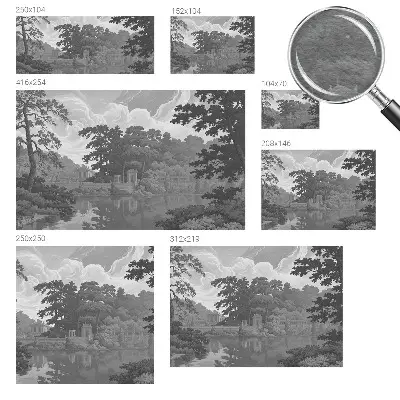 Papier peint photographique sur tissu non tissé paysage naturel