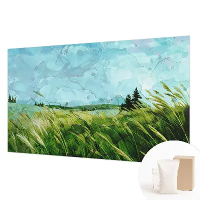 Papier peint photo sur tissu non tissé paysages verts