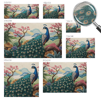 Tapisserie murale avec un motif exotique