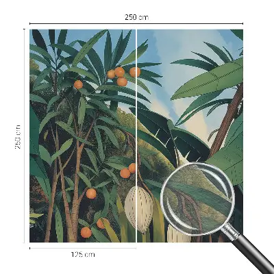 Papier peint intissé imprimé jungle tropicale