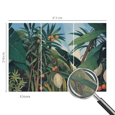 Papier peint intissé imprimé jungle tropicale