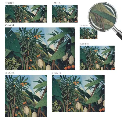 Papier peint intissé imprimé jungle tropicale