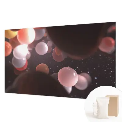 Papier peint photo imprimé sur tissu non tissé boules spatiales