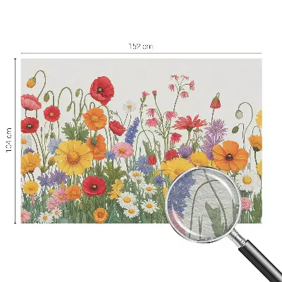 Papier peint intissé prairie fleurie