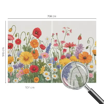 Papier peint intissé prairie fleurie