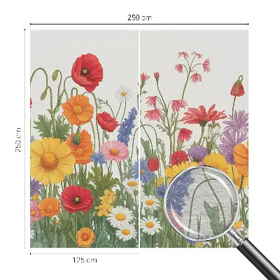 Papier peint intissé prairie fleurie