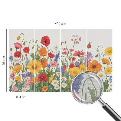 Papier peint intissé prairie fleurie