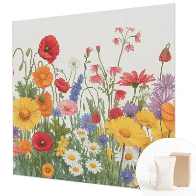 Papier peint intissé prairie fleurie