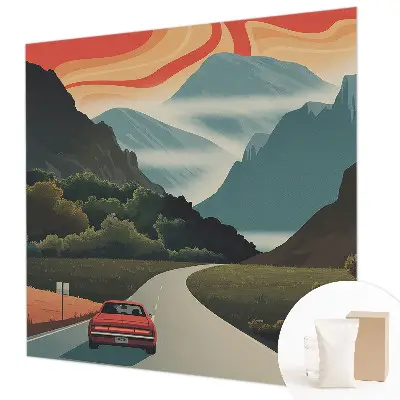 Papier peint photo grand format pour le mur aventure en montagne