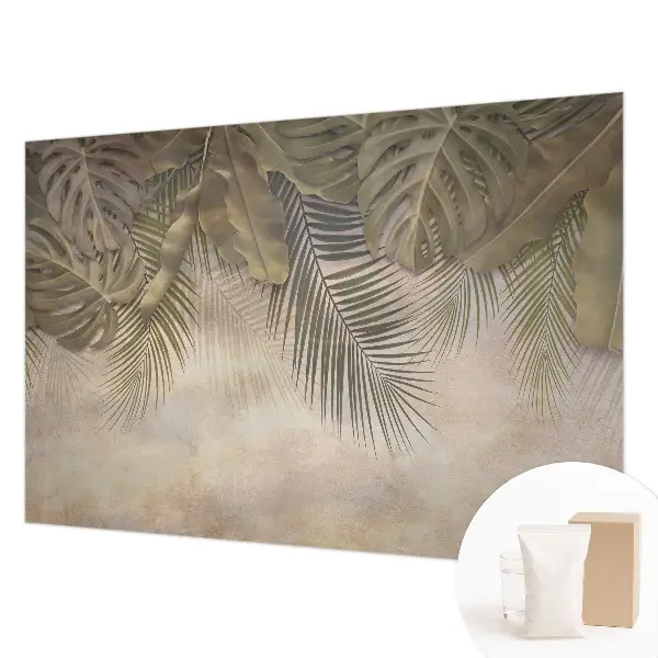 Papier peint photographique intissé feuilles tropicales