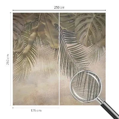 Papier peint photographique intissé feuilles tropicales